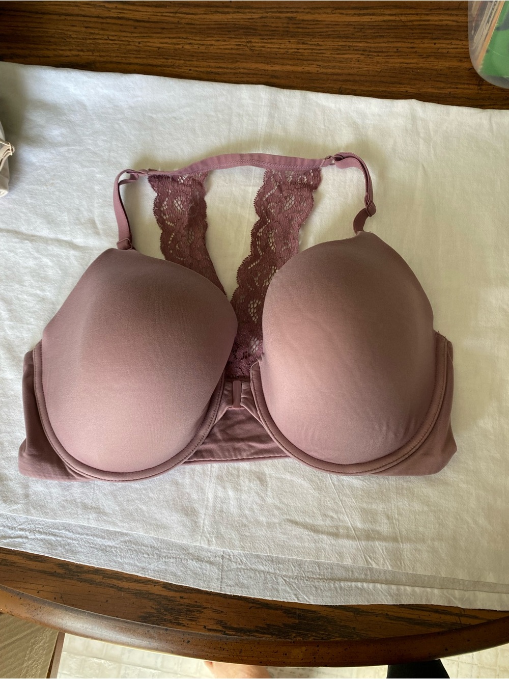 Victoria's Secret Mauve Lace Racerback Bra 36DD